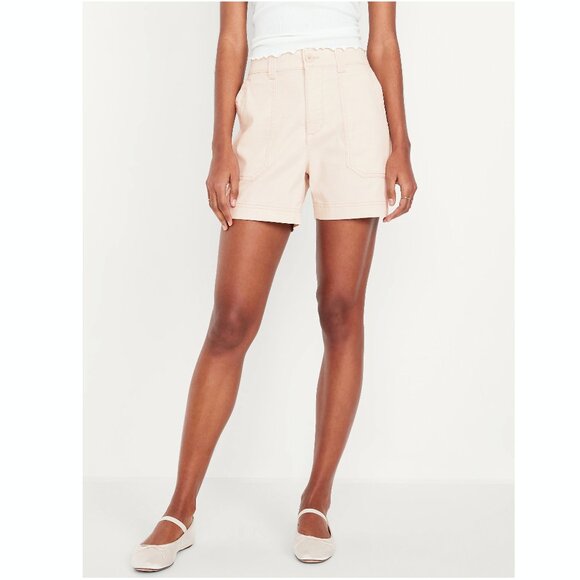 High Waisted OGC Chino Khaki Shorts 5" Old Navy - Picture 3 of 5